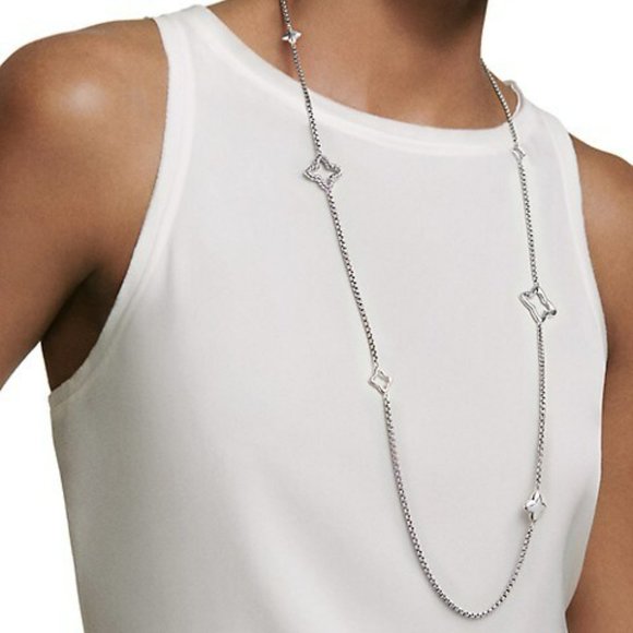David Yurman Jewelry - EUC David Yurman Quatrefoil Box Chain Necklace